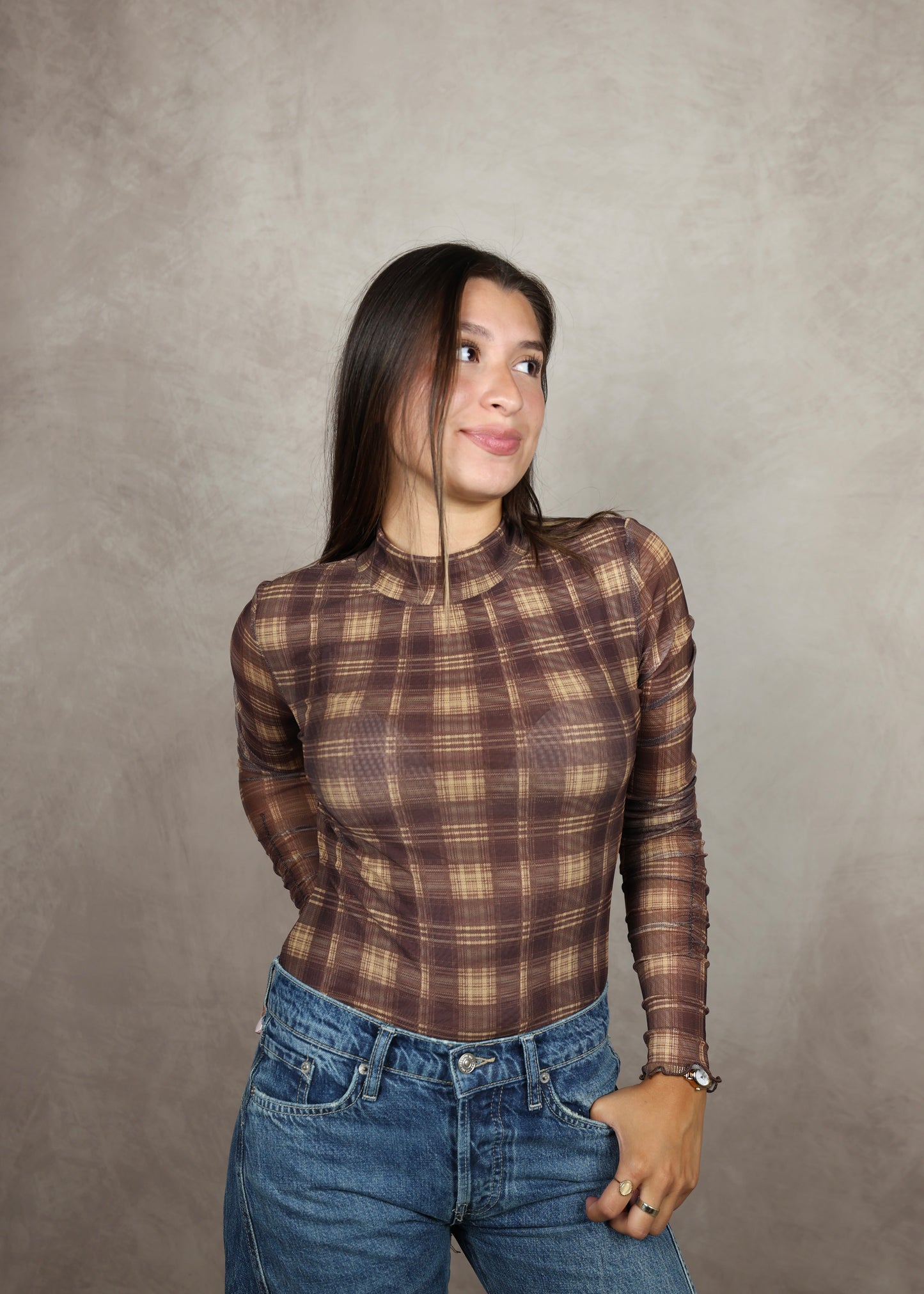 After Hours Plaid Top