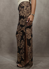 Load image into Gallery viewer, Midnight Bloom Metallic Skirt