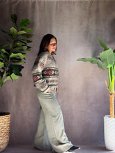 Load image into Gallery viewer, Fair Isle Zipper Cardigan