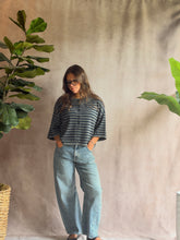 Load image into Gallery viewer, Sunday Stripe Sweater Tee