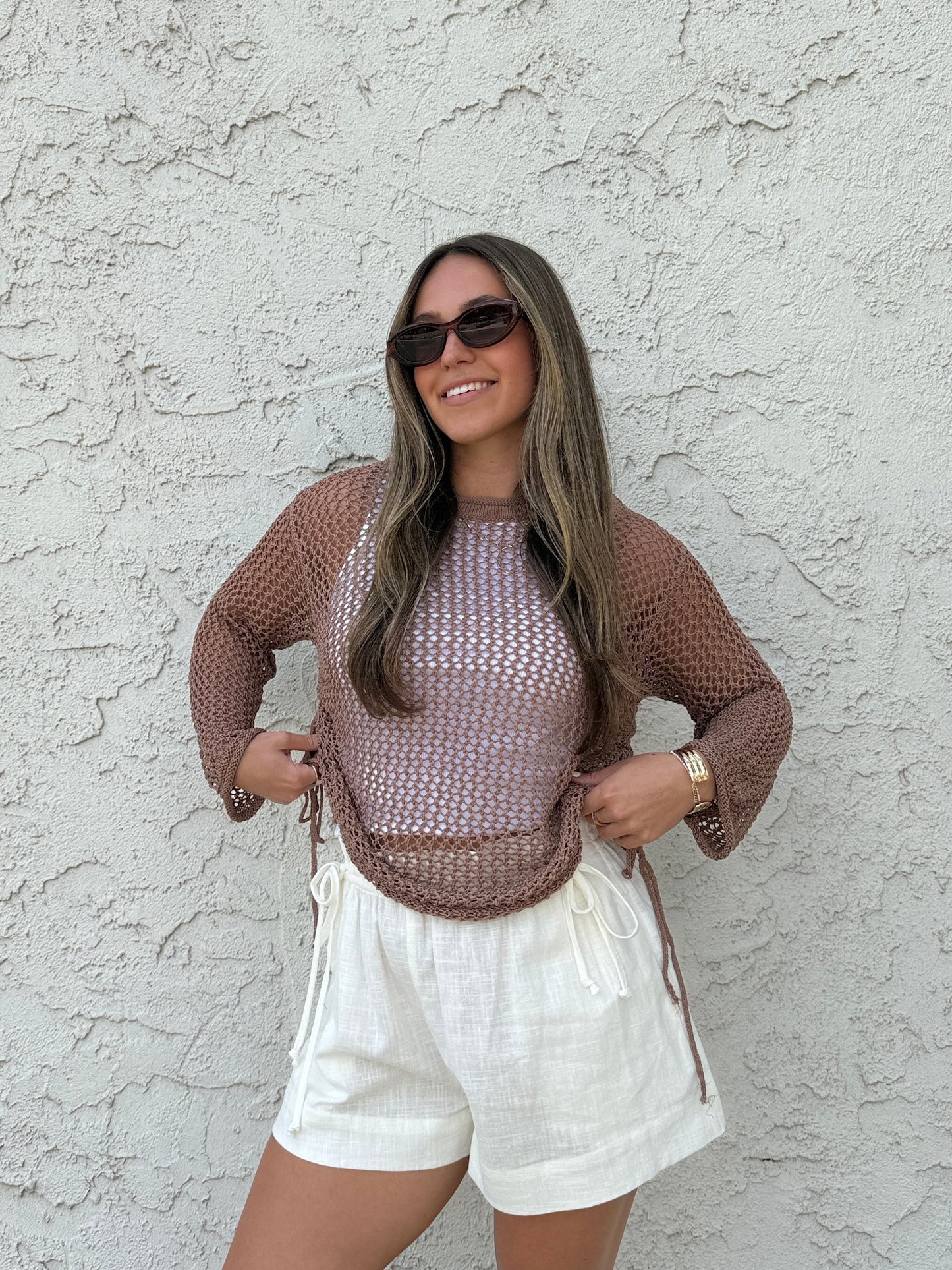 Sienna Open Knit Top