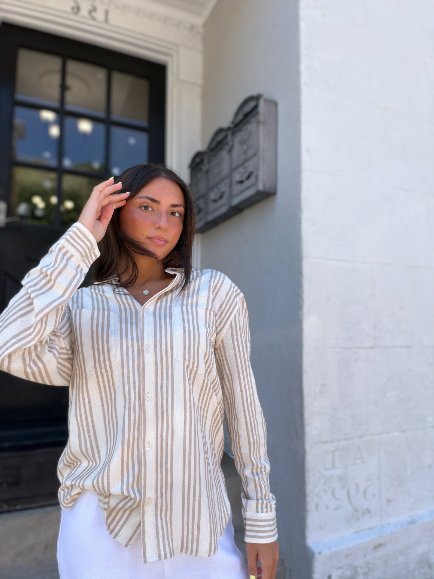 ZSUPPLY Reese Button Up Stripe Top