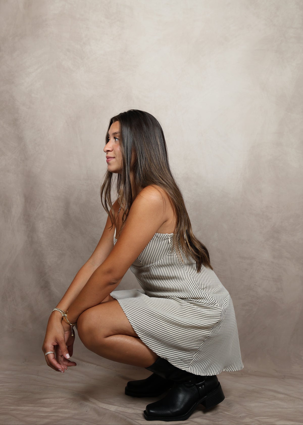 Madison Stripe Midi Dress