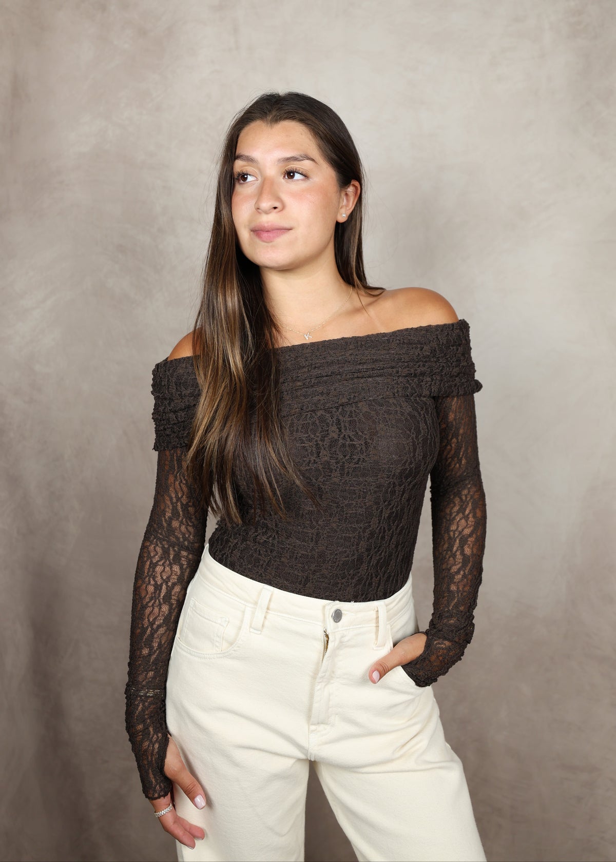 The Amara Lace Off-Shoulder Top