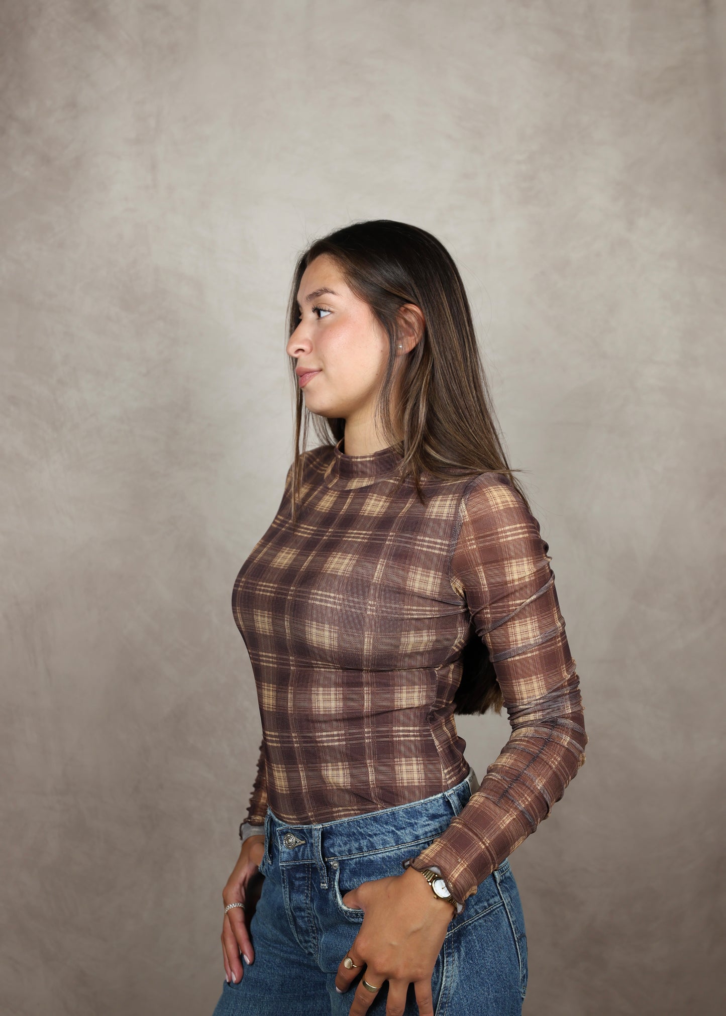 After Hours Plaid Top