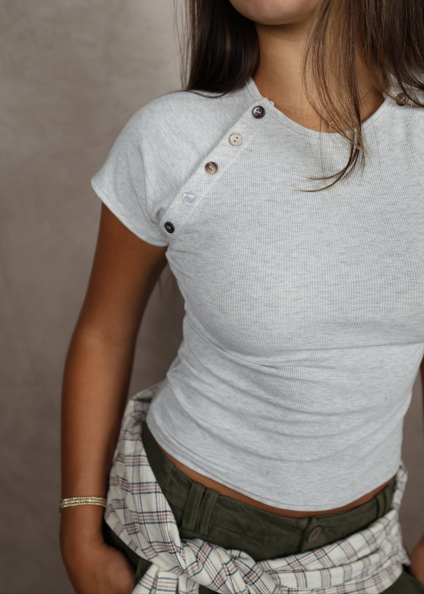 The Buttoned Baby Tee