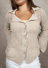 Load image into Gallery viewer, Chestnut Button-Up Knit Top
