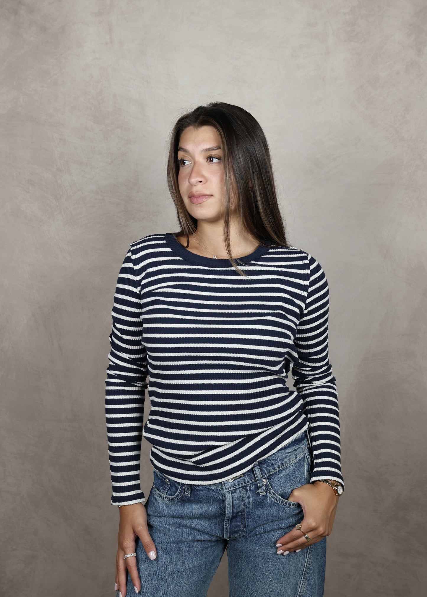 ARLET STRIPE THERMAL TOP
