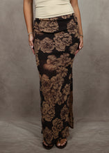 Load image into Gallery viewer, Midnight Bloom Metallic Skirt
