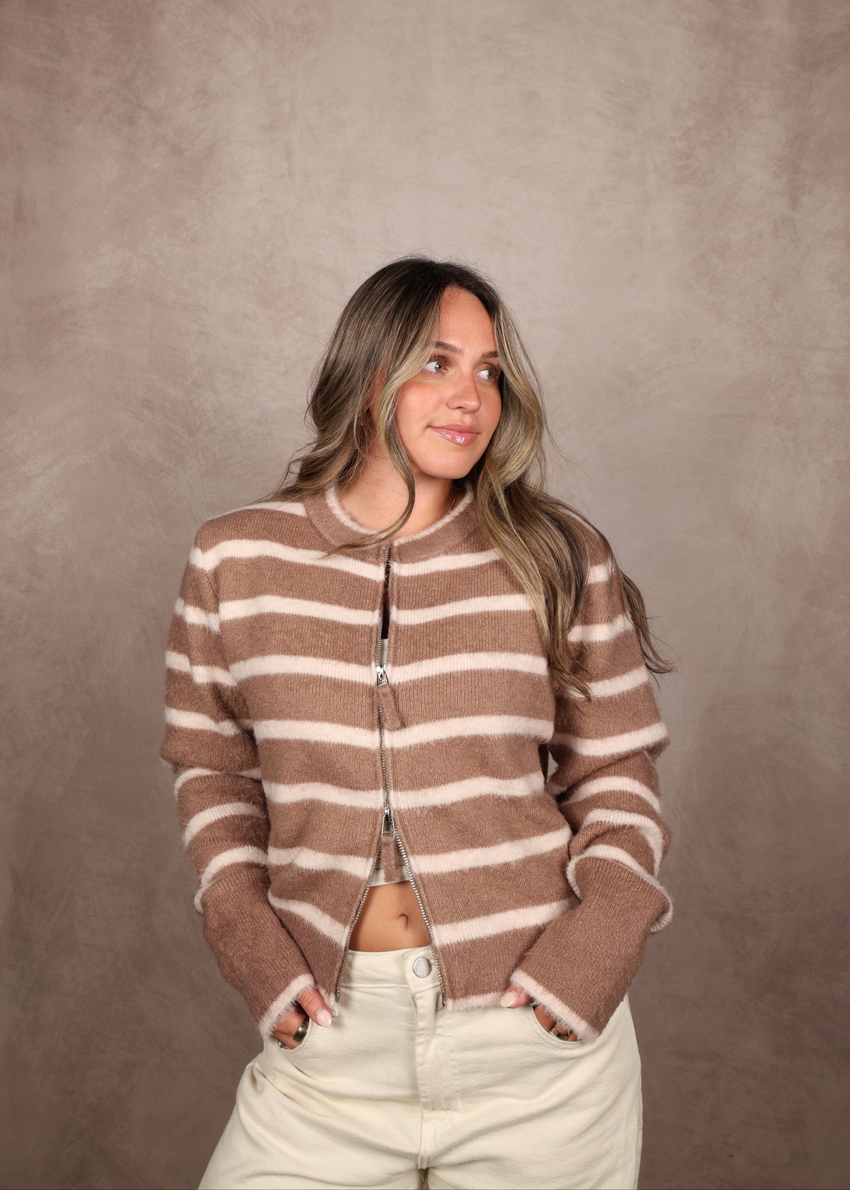 Avery Double-Zip Cardigan