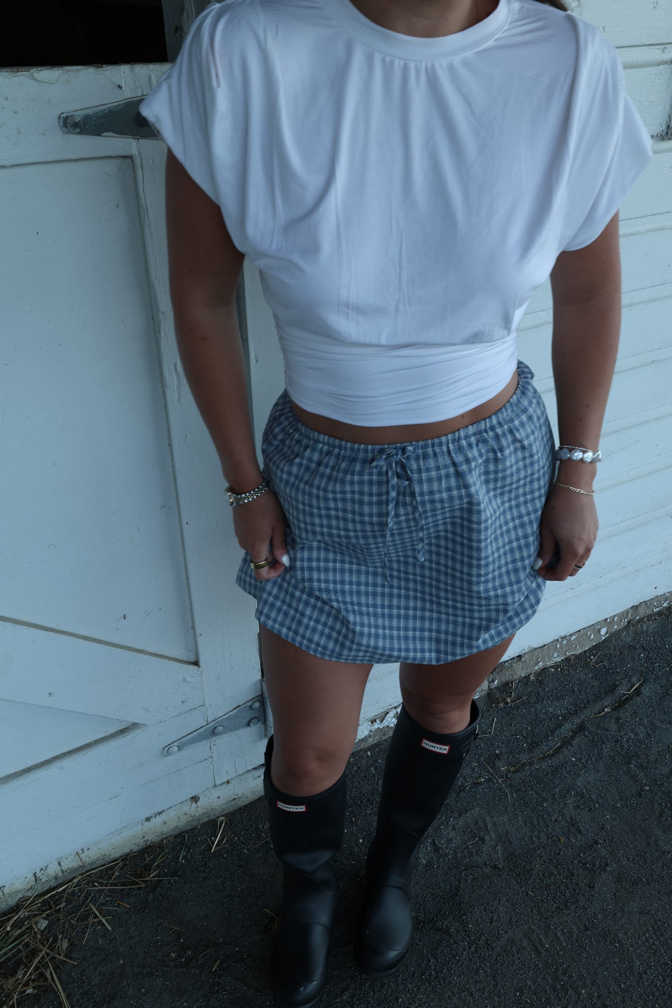 Daybreak Check Skirt