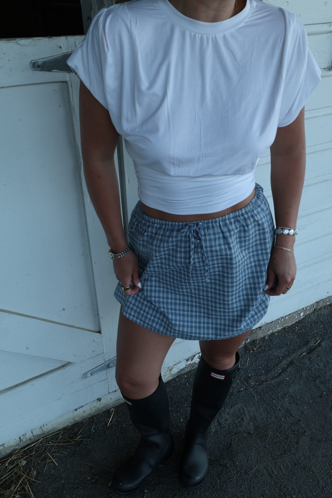 Daybreak Check Skirt