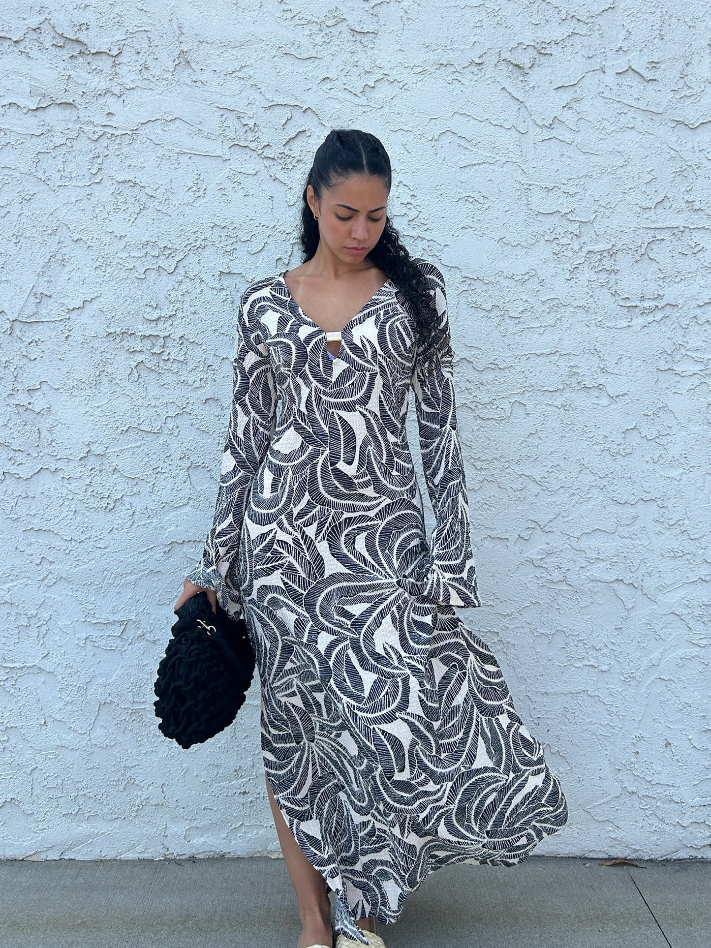 Midnight Palm Maxi Dress