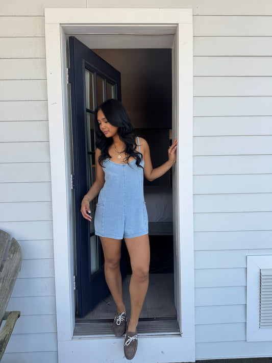 ZSUPPLY Go Easy Jersey Denim Romper