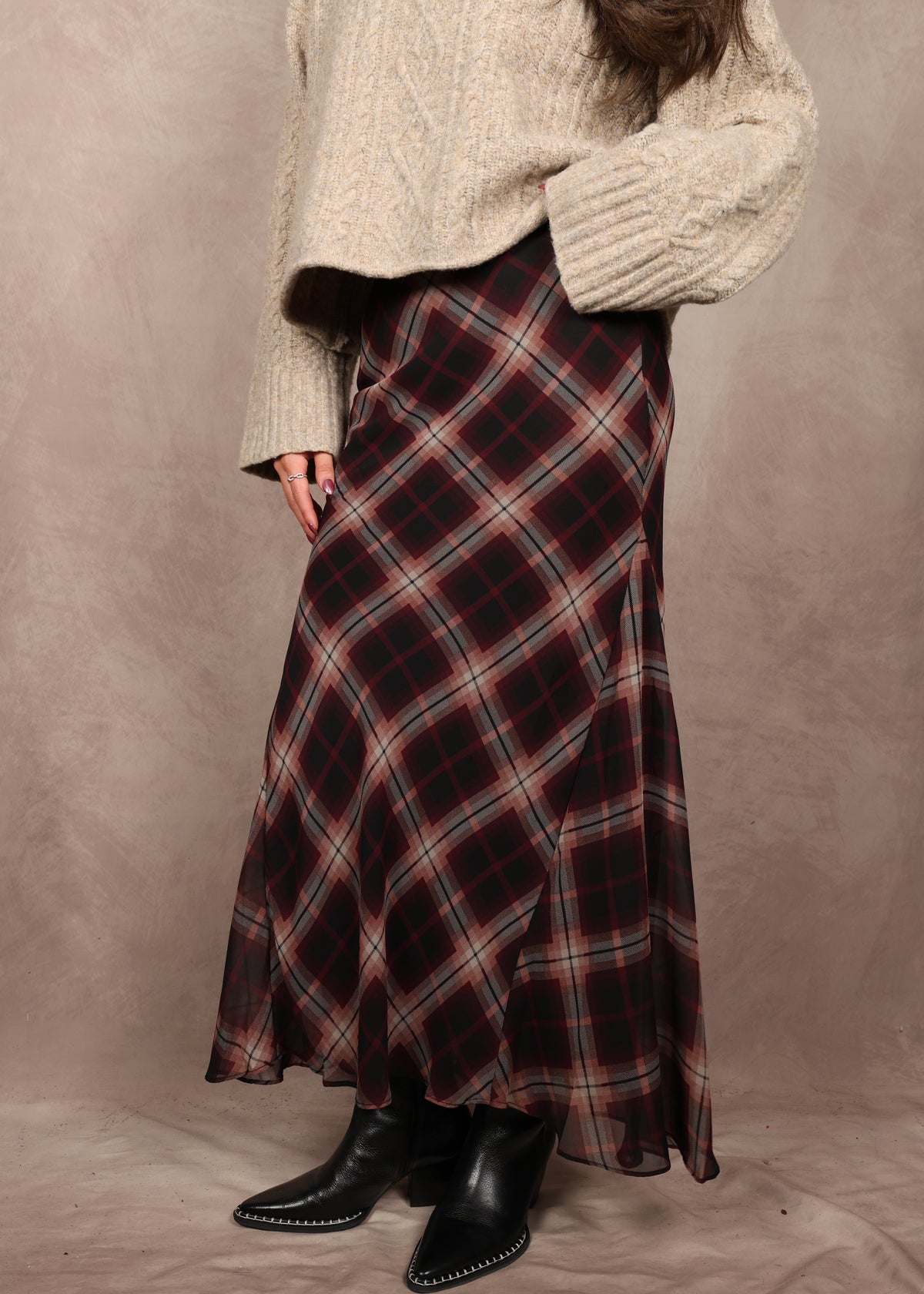 Tatum Plaid Maxi Skirt