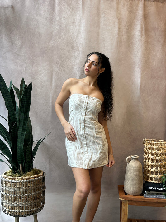 Palm Terrace Strapless Mini
