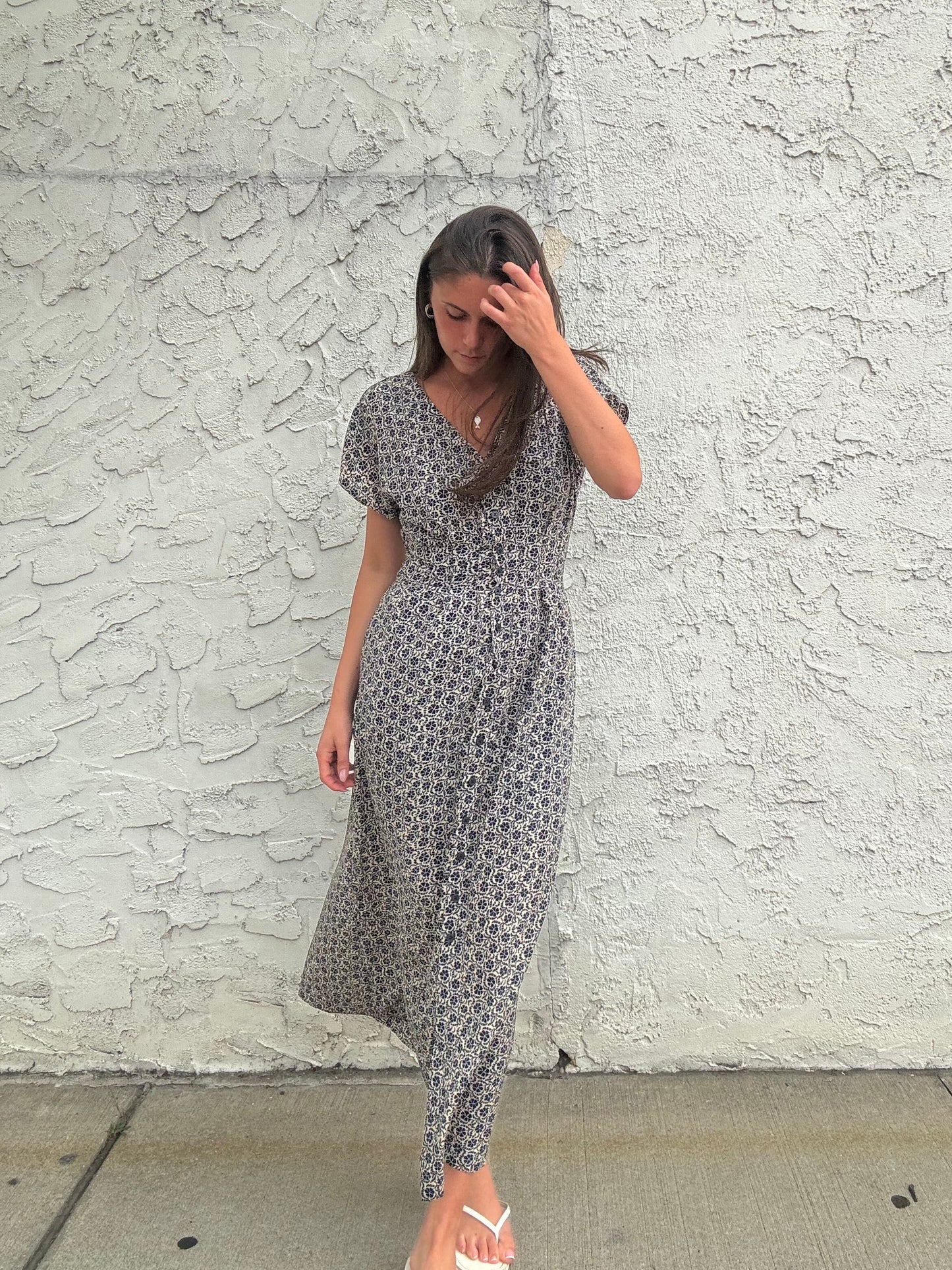 ZSUPPLY Sanna Iris Floral Midi Dress