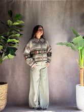 Load image into Gallery viewer, Fair Isle Zipper Cardigan
