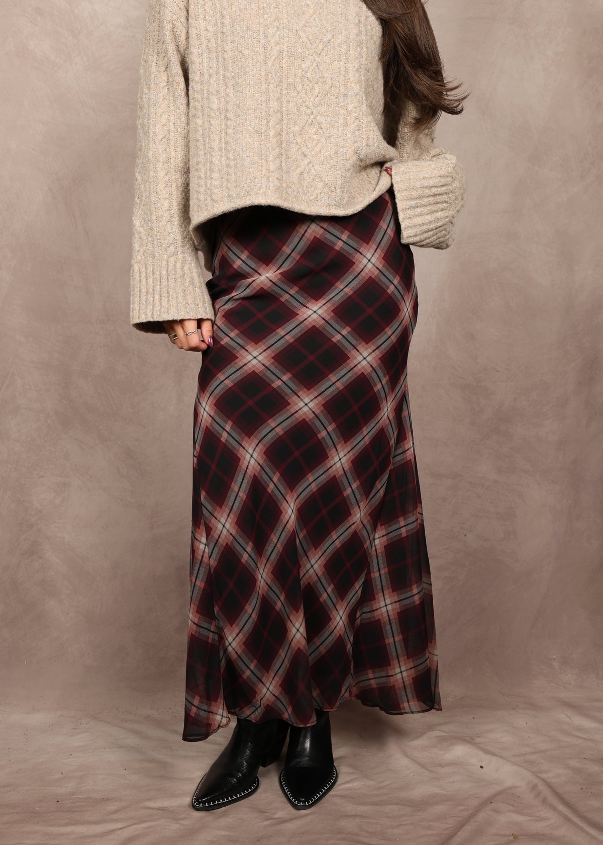Tatum Plaid Maxi Skirt