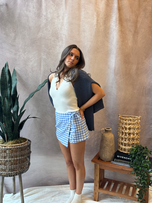 Sweetheart Gingham Skort