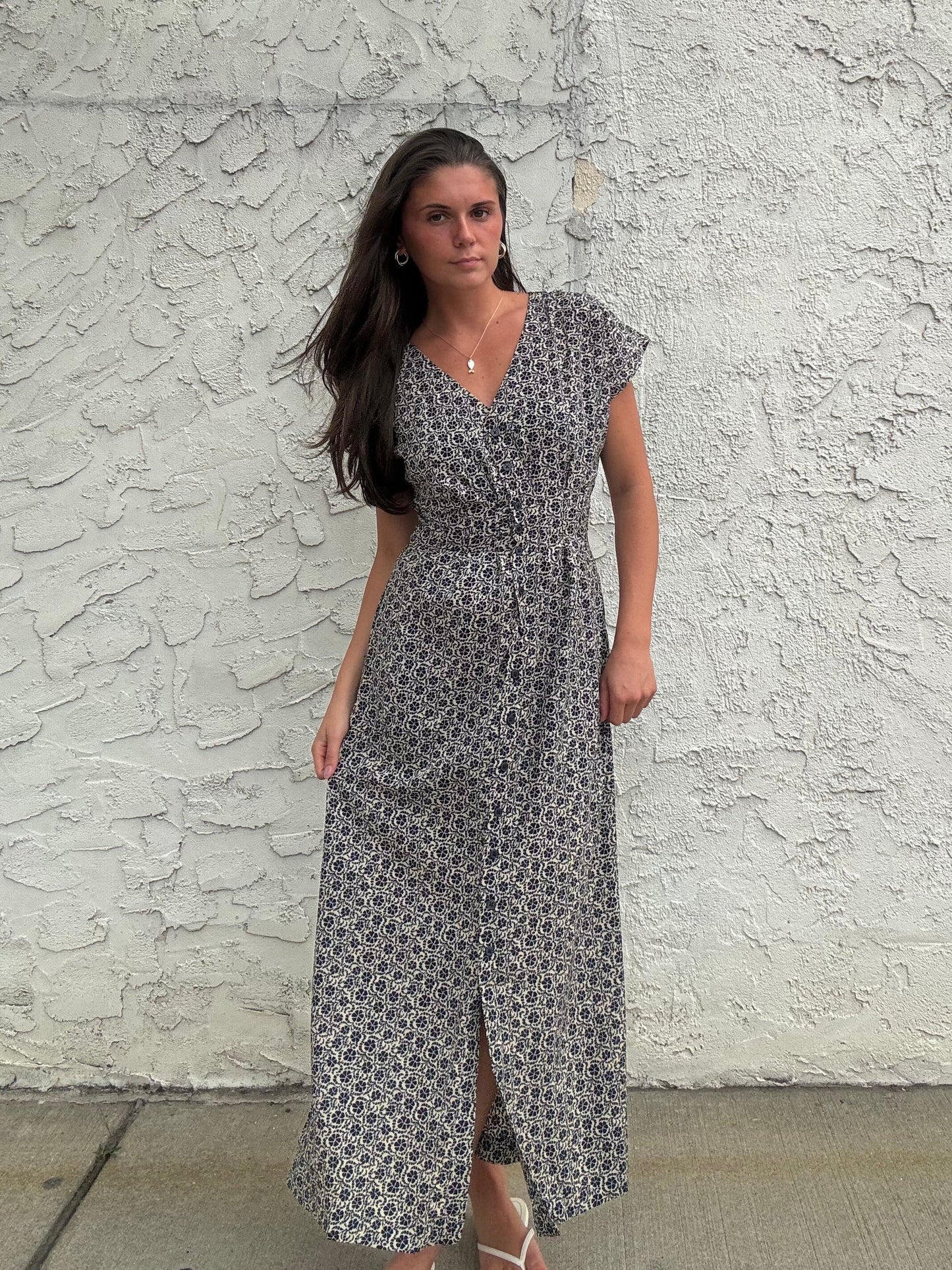 ZSUPPLY Sanna Iris Floral Midi Dress