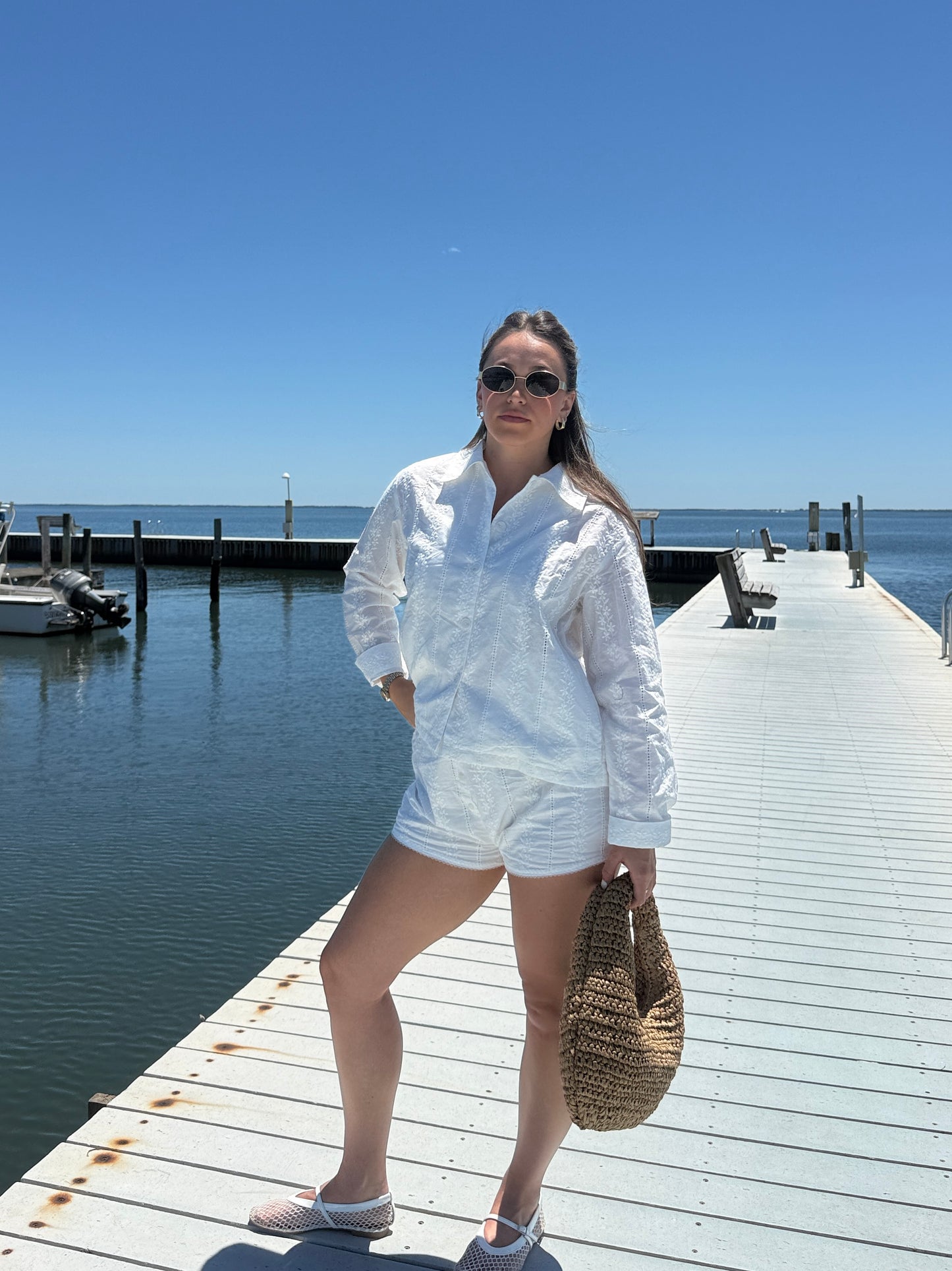 Seabrook Eyelet Button-Up