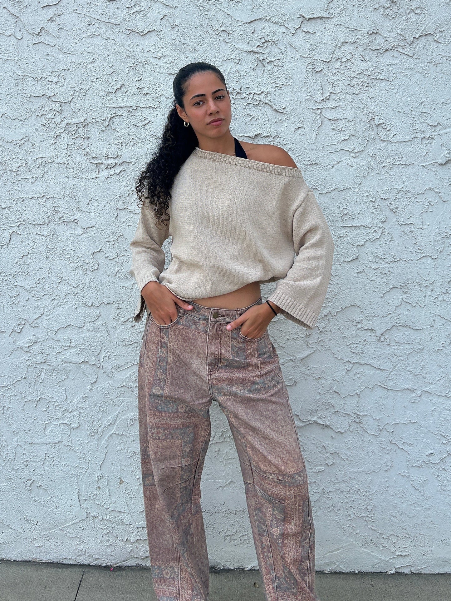 Vintage Tapestry Barrel Pants