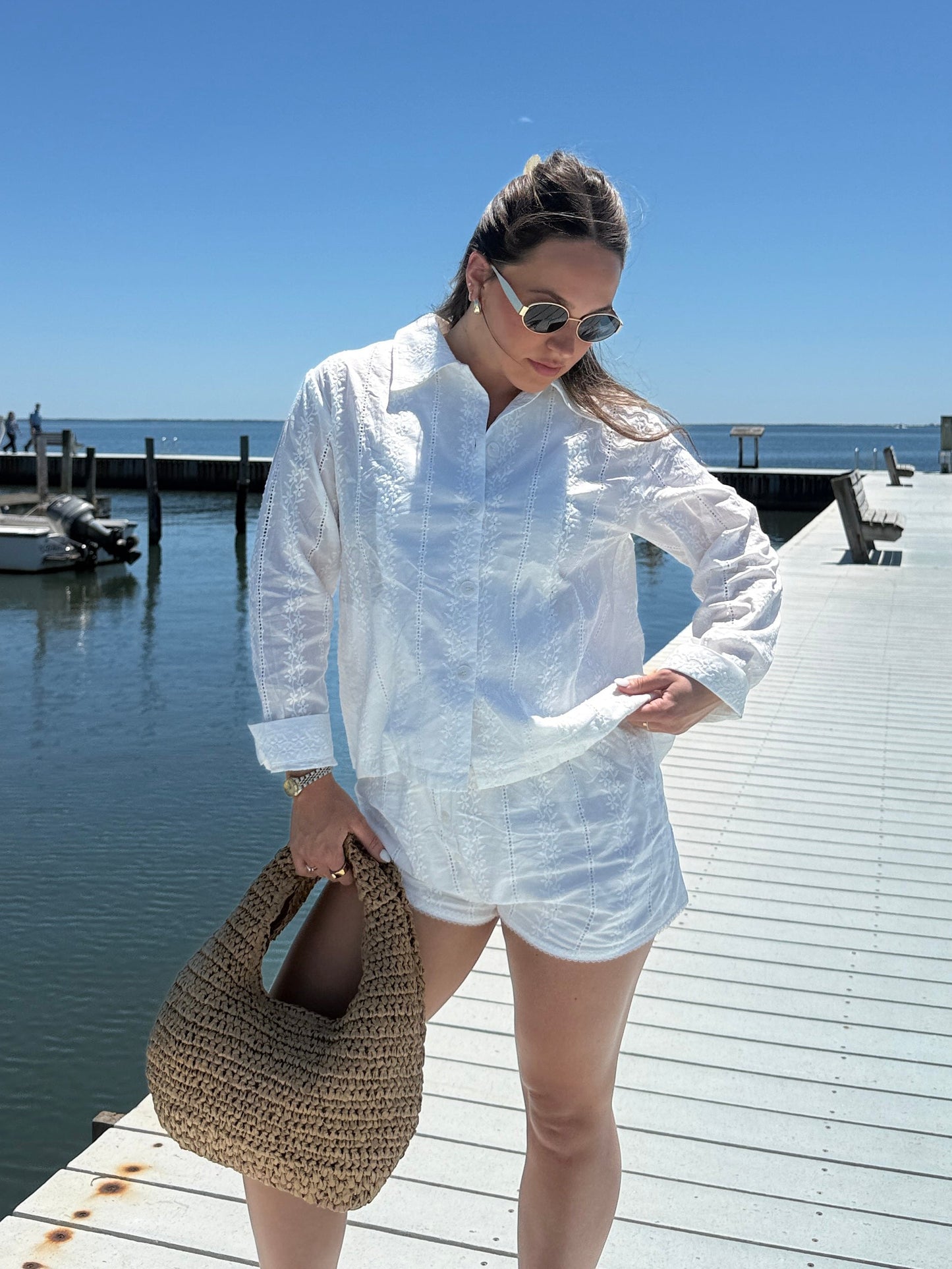 Seabrook Eyelet Button-Up