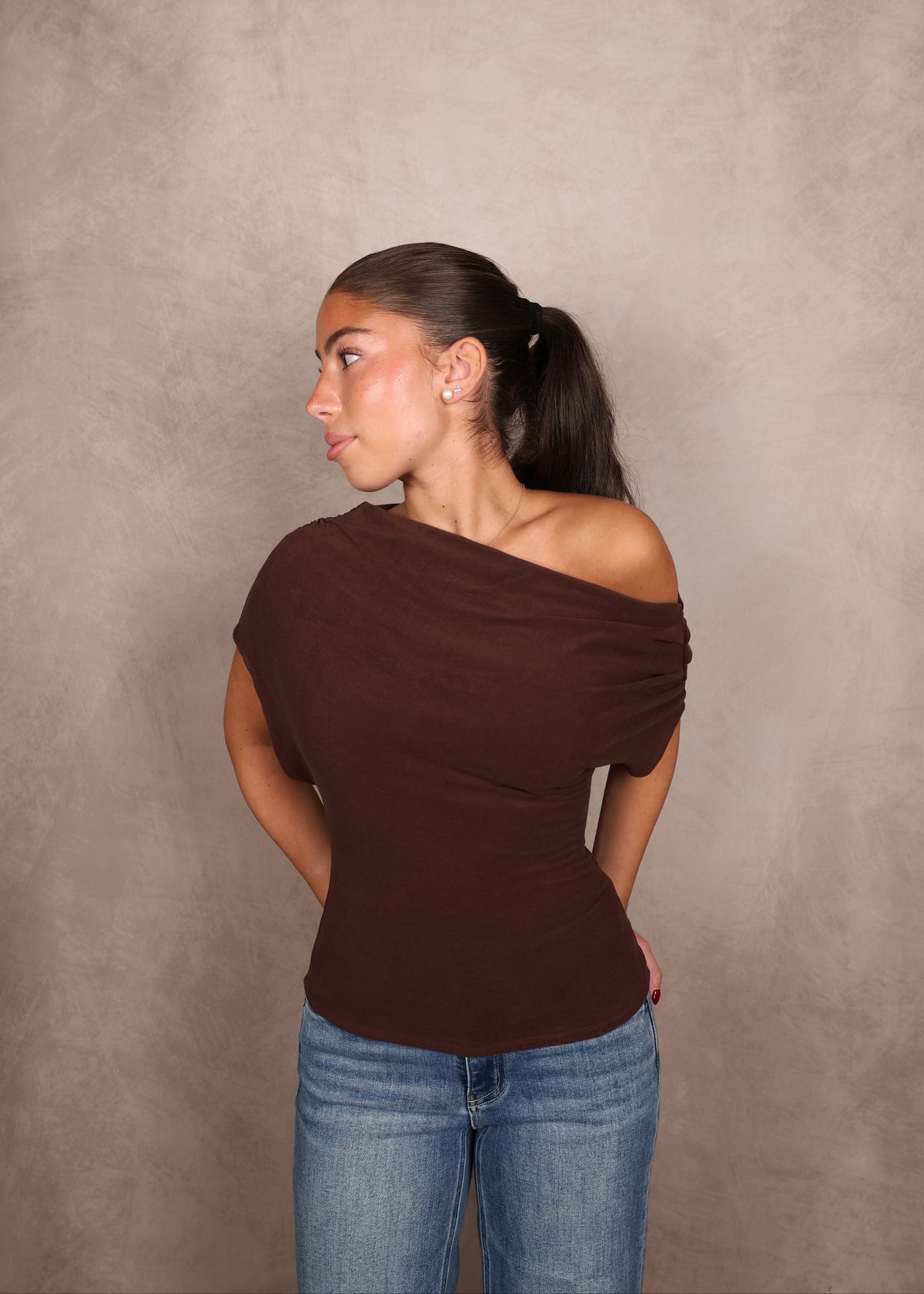 Carina Draped One Shoulder Top