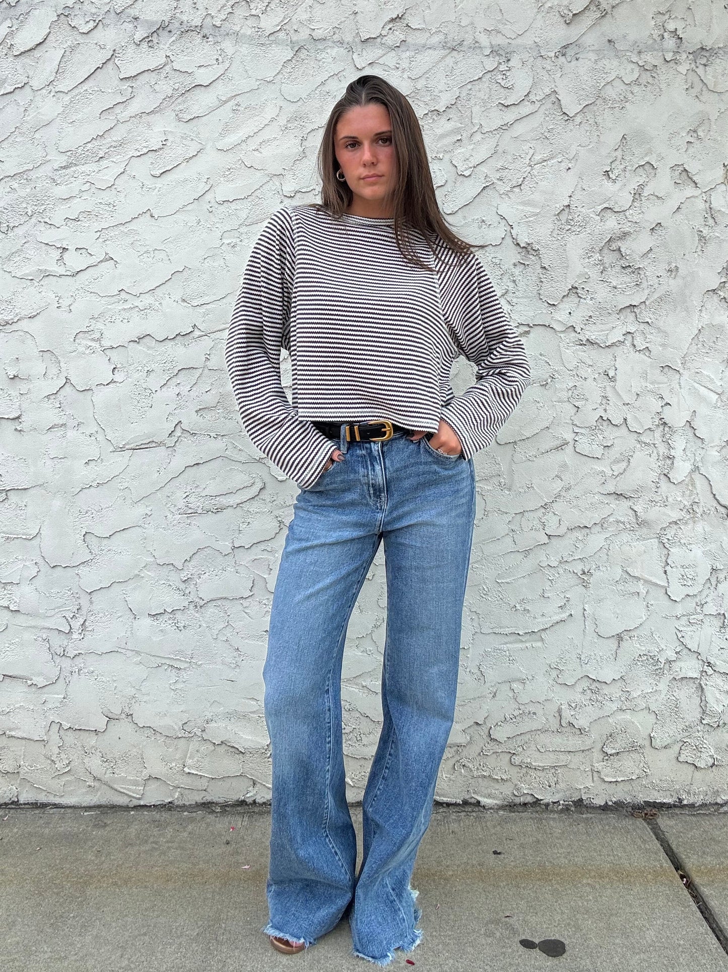 Low Rise Easy Flare Jeans