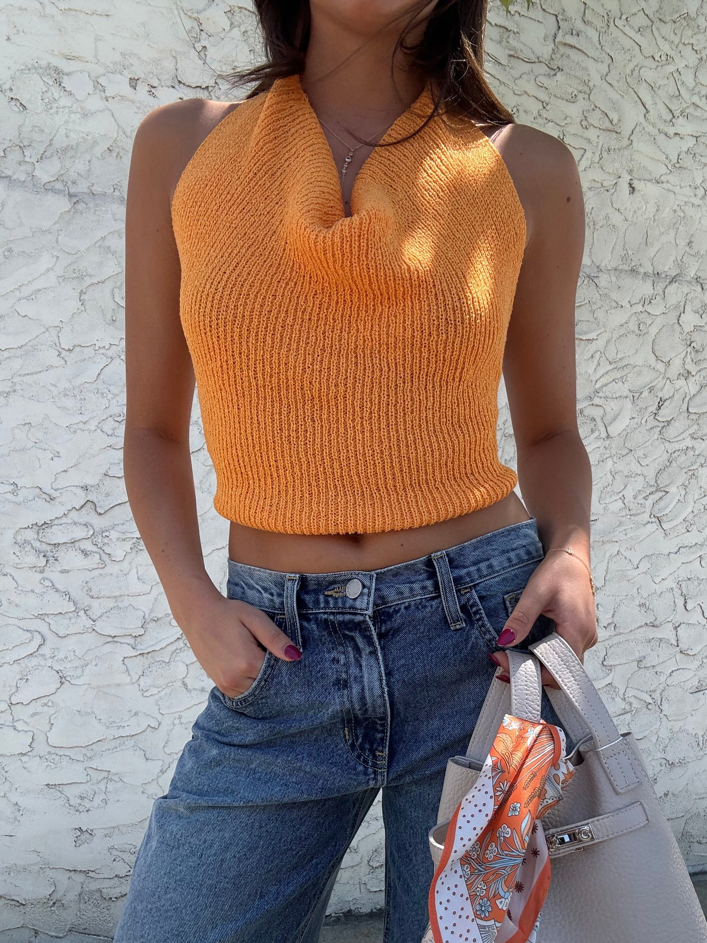 Sweet Escape Cowl Halter Top