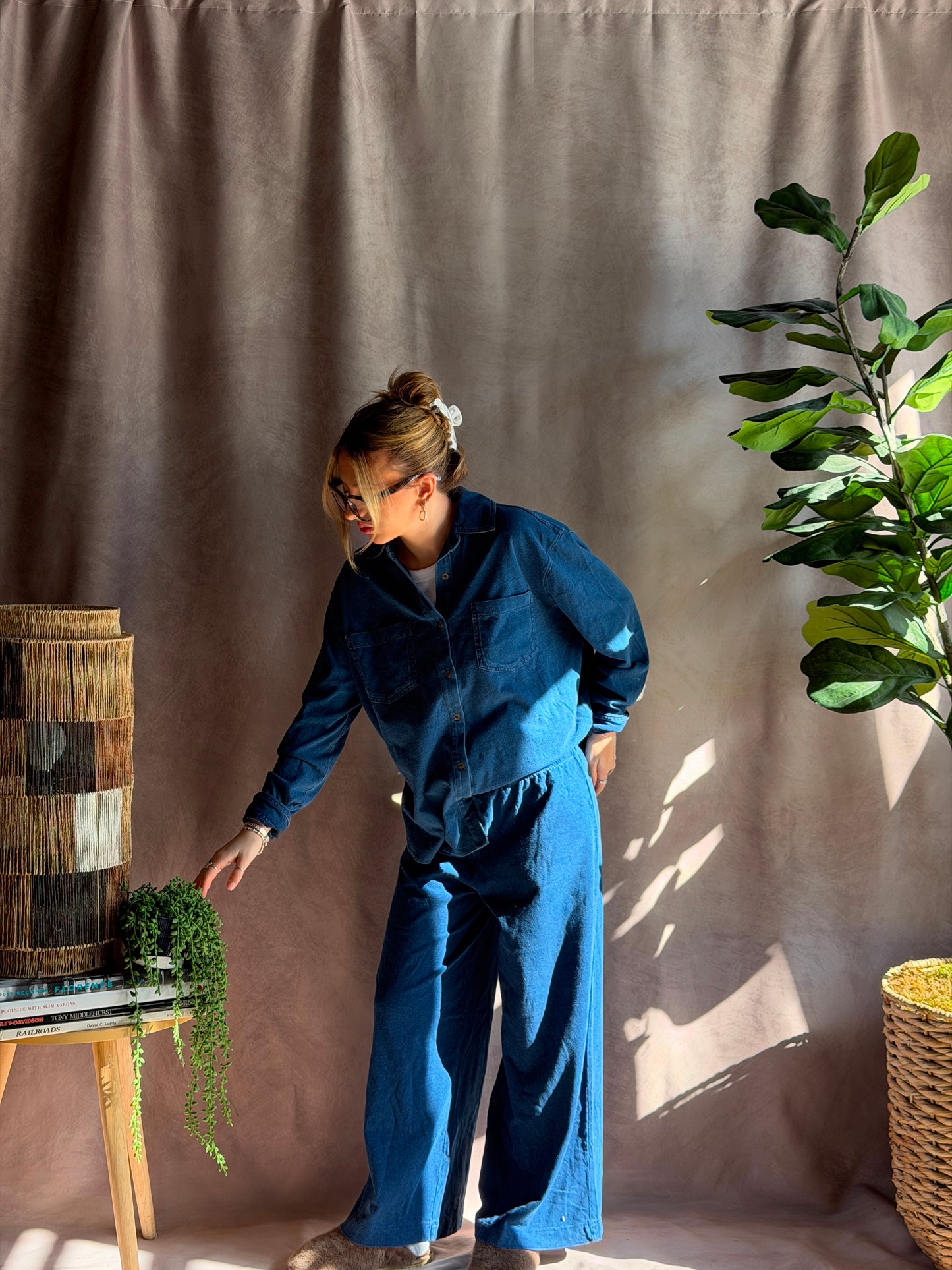 ZSUPPLY Reese Jersey Denim Button Up