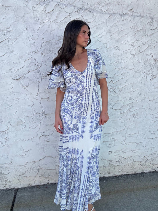 Santorini Stroll Maxi Dress