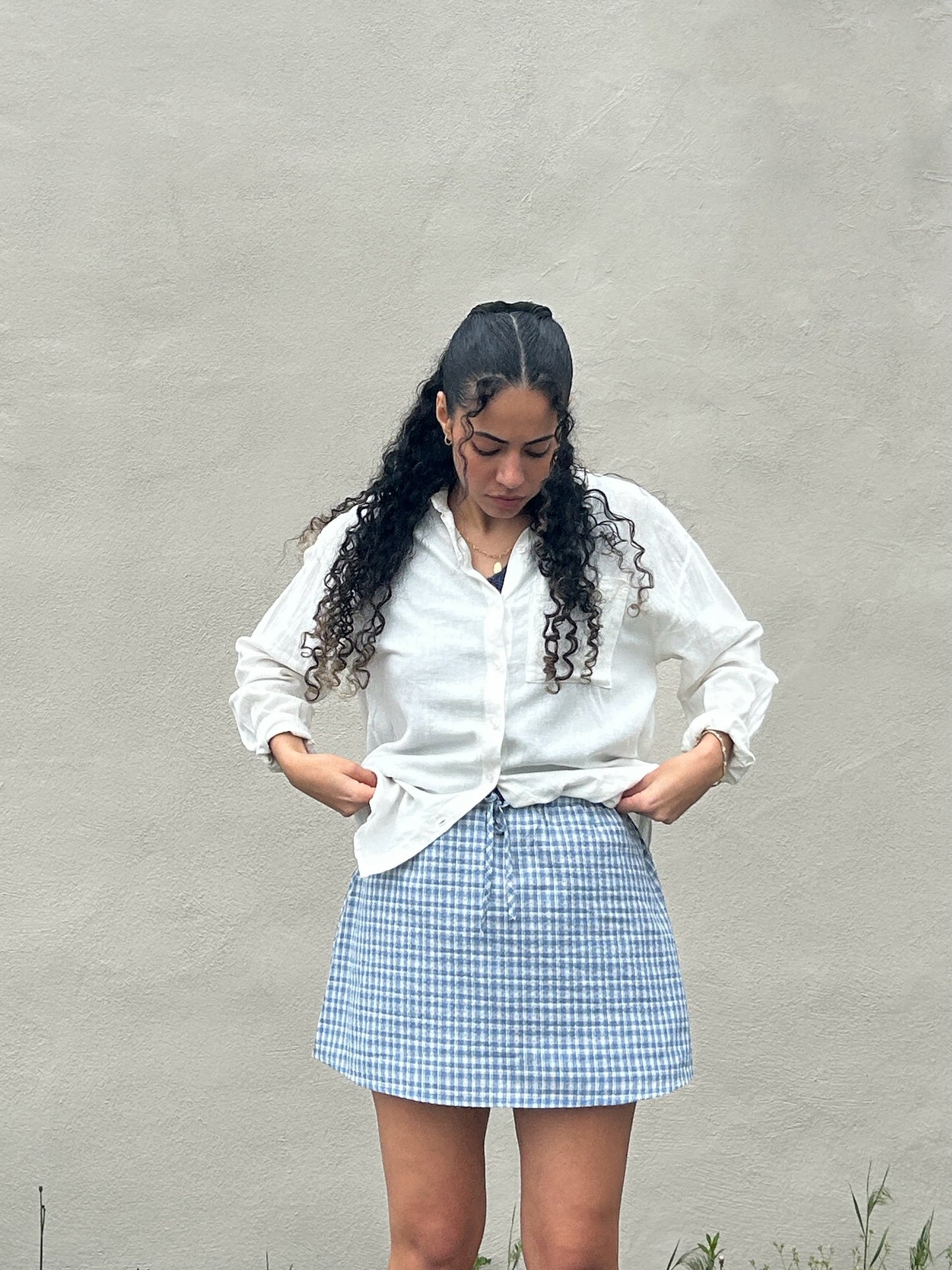 Daybreak Check Skirt