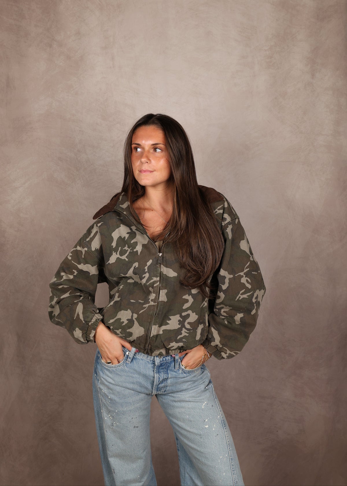 Reese Camo Zip-Up Jacket