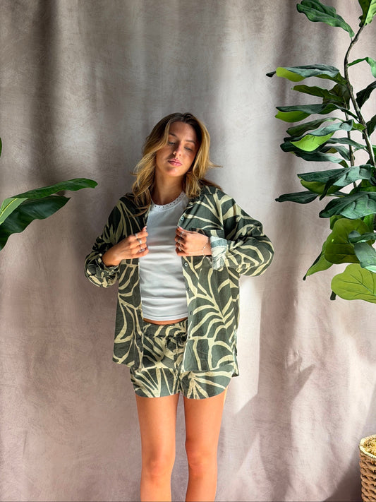 ZSUPPLY Alfie Tova Palm Button Up
