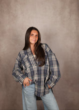 Load image into Gallery viewer, Lola Oversized Plaid Button Up Shirt
