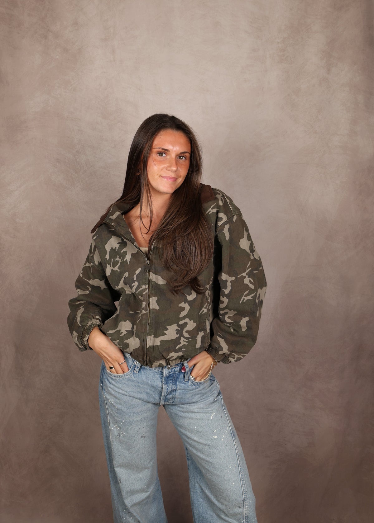Reese Camo Zip-Up Jacket