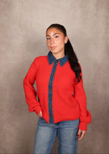 Load image into Gallery viewer, Denim Contrast Cardigan
