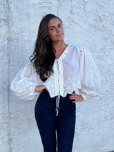 Load image into Gallery viewer, Colette Eyelet Tie Top

