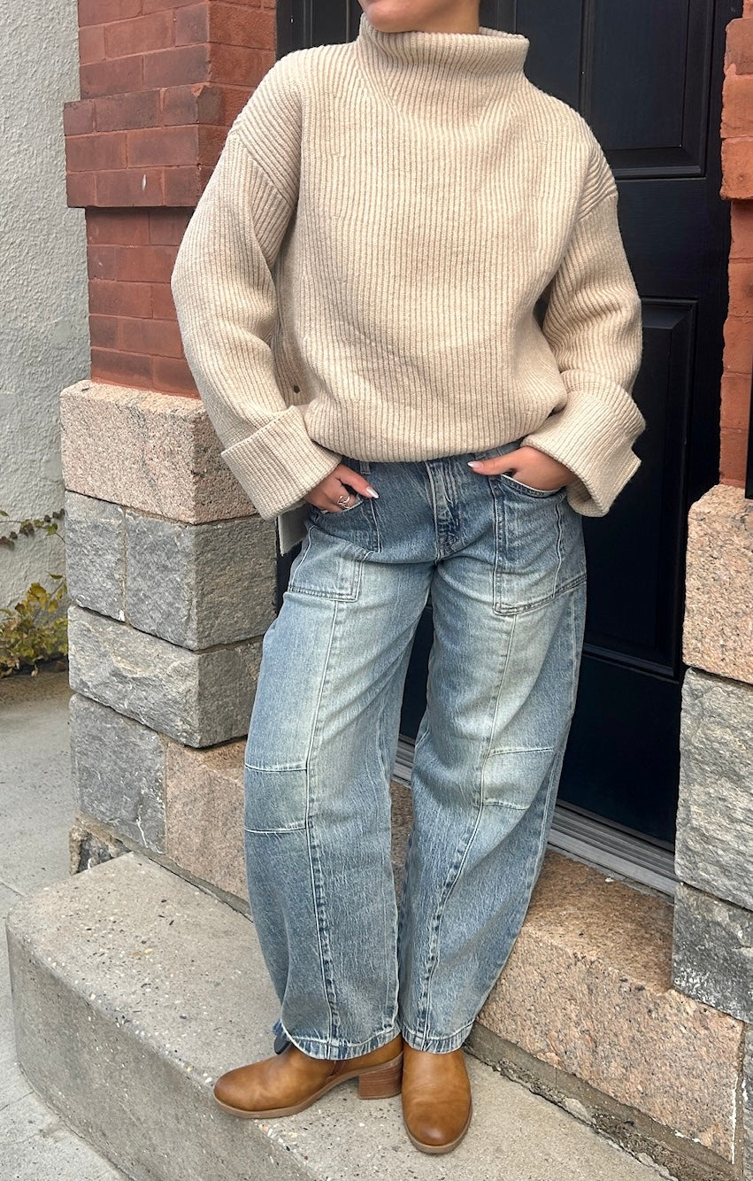 Flying Monkey High Rise Crop Dart Barrel Jean