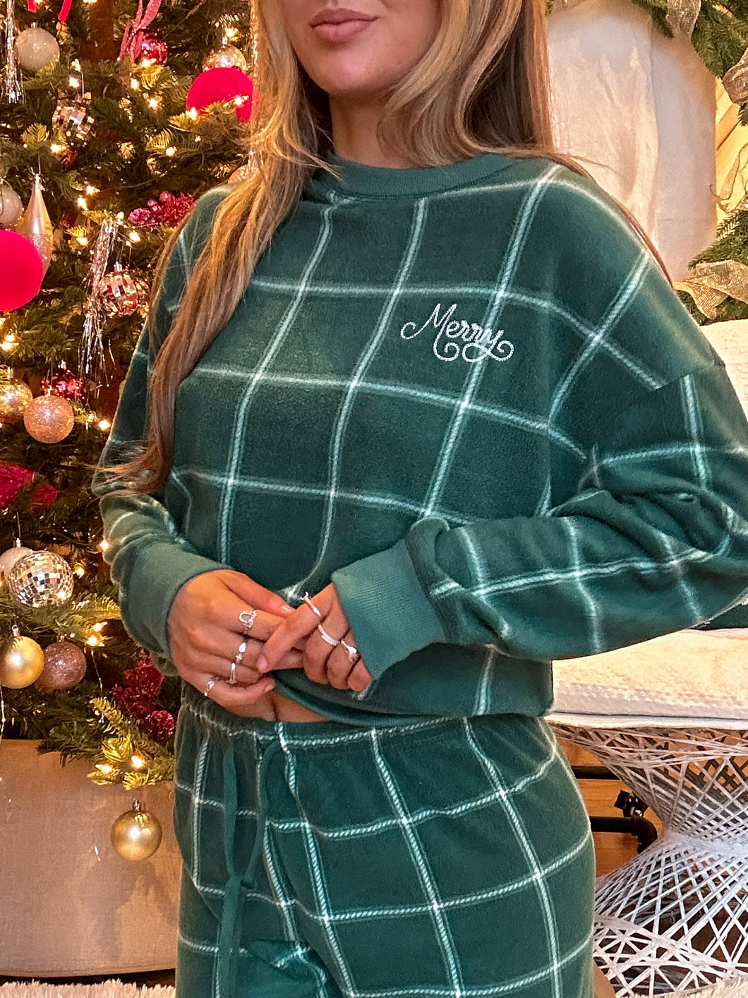 ZSUPPLY Plaid Plush Merry Top