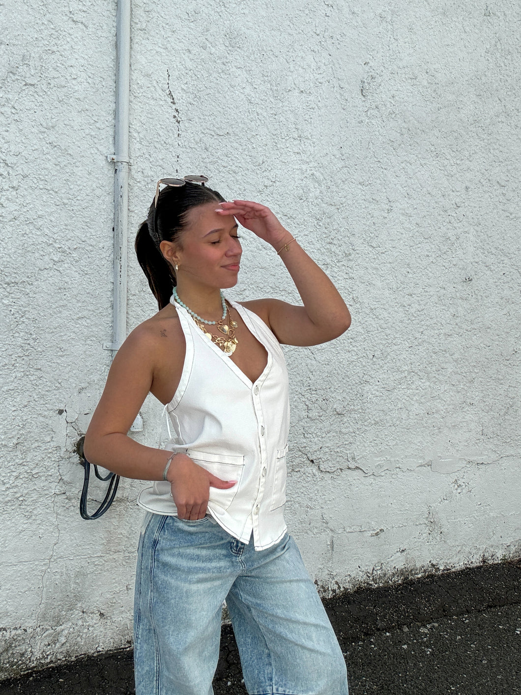 Ball Game Denim Vest