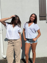 Load image into Gallery viewer, ZSUPPLY Parallel Striped Linen Top
