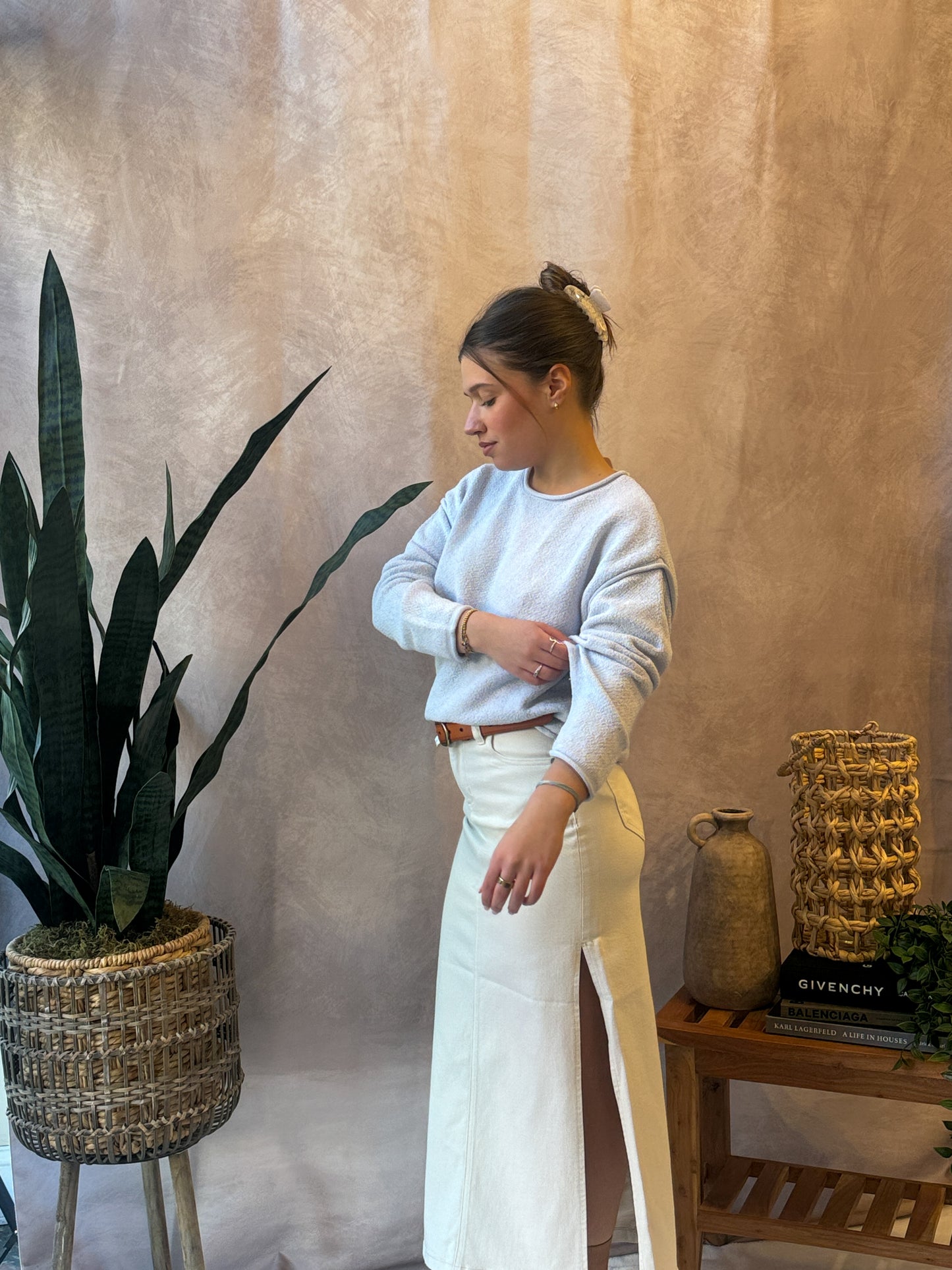 Hidden Sea Salt Midi Skirt