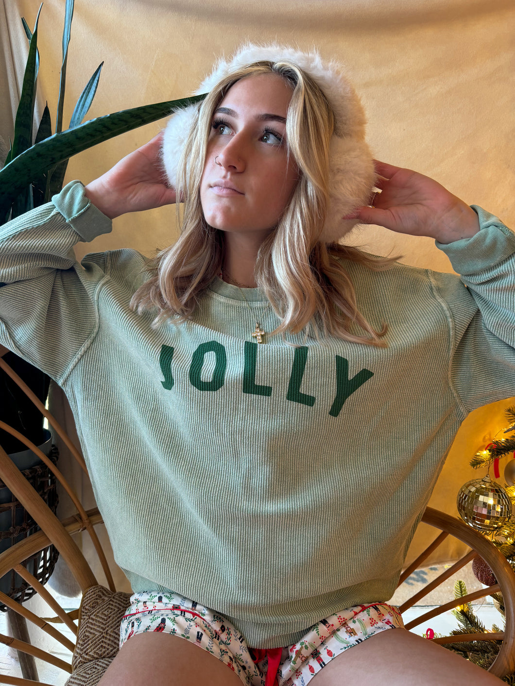 Ribbed Jolly Thermal Crewneck *FINAL SALE*