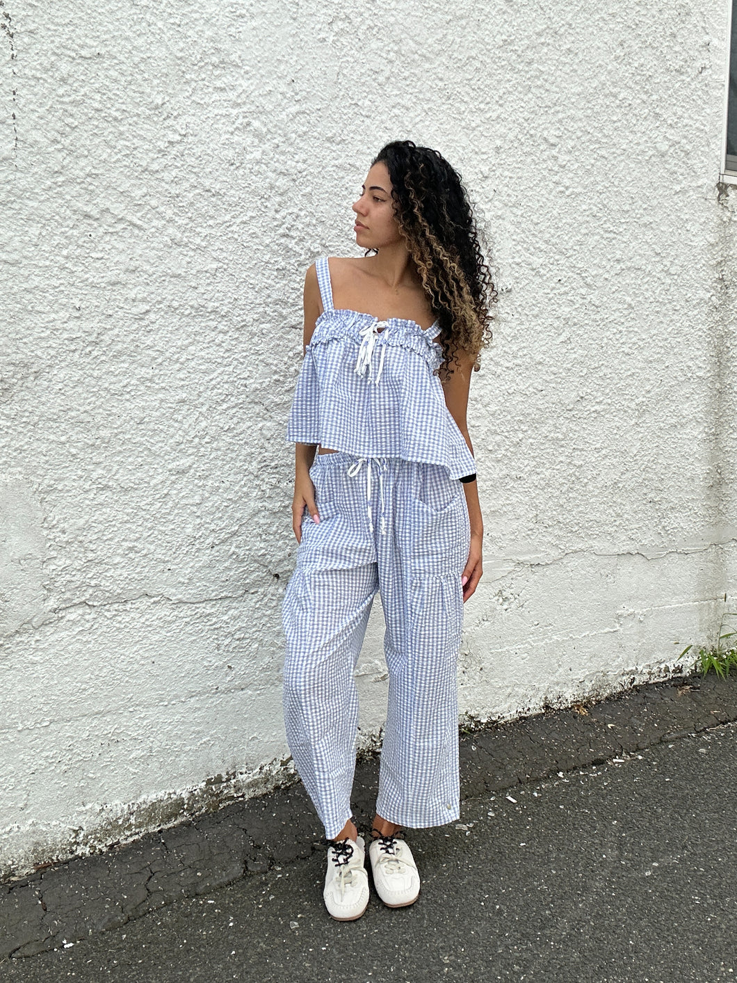 Gone Gingham Baby Doll Top