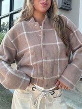 Load image into Gallery viewer, ZSUPPLY Lex Plaid Sweater Knit Bomber Jacket
